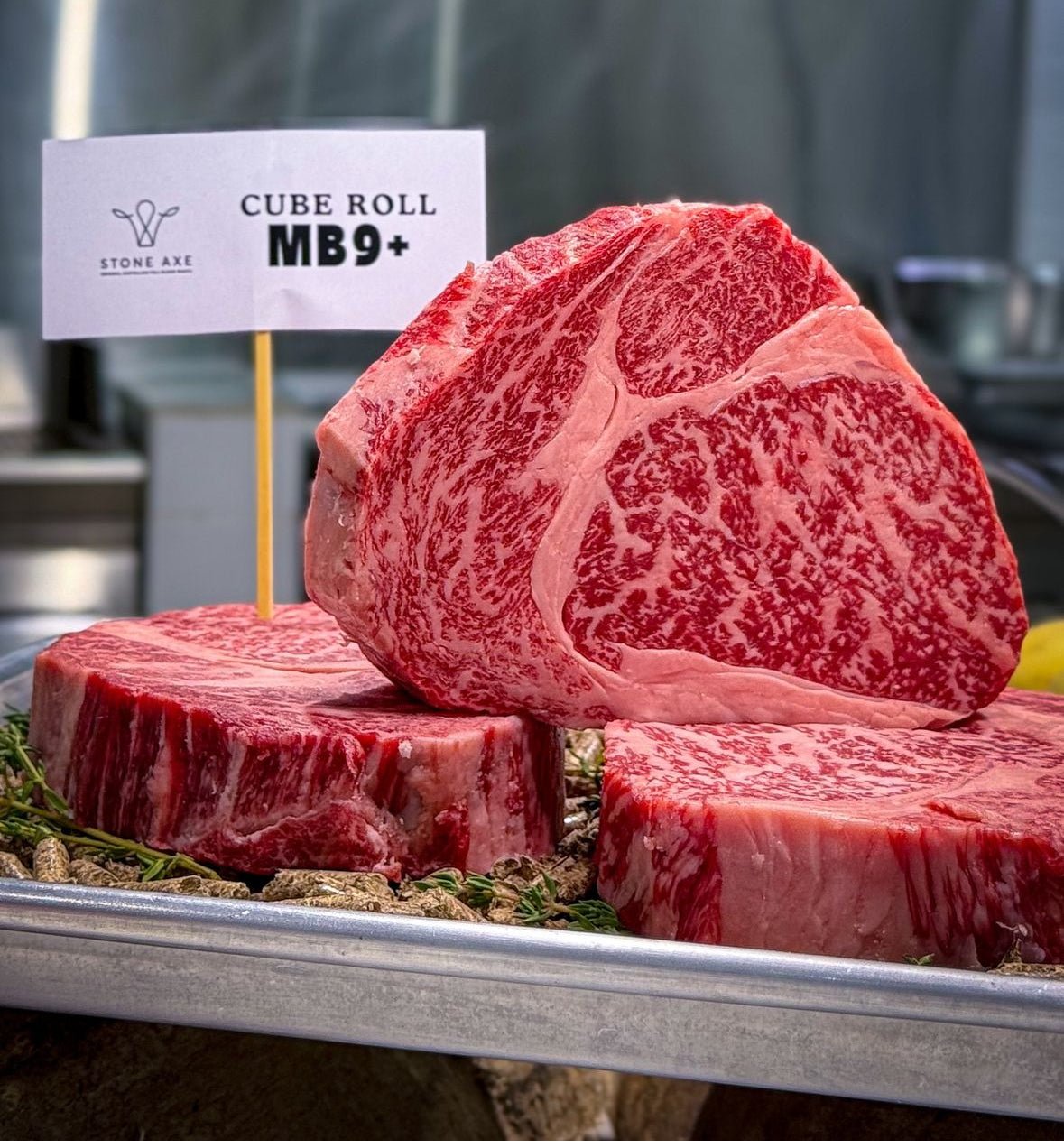 wagyu cube roll stone axe ( Australia) 3kg aprox - BEEFMASTER MADRIDwagyu cube roll stone axe ( Australia) 3kg aprox